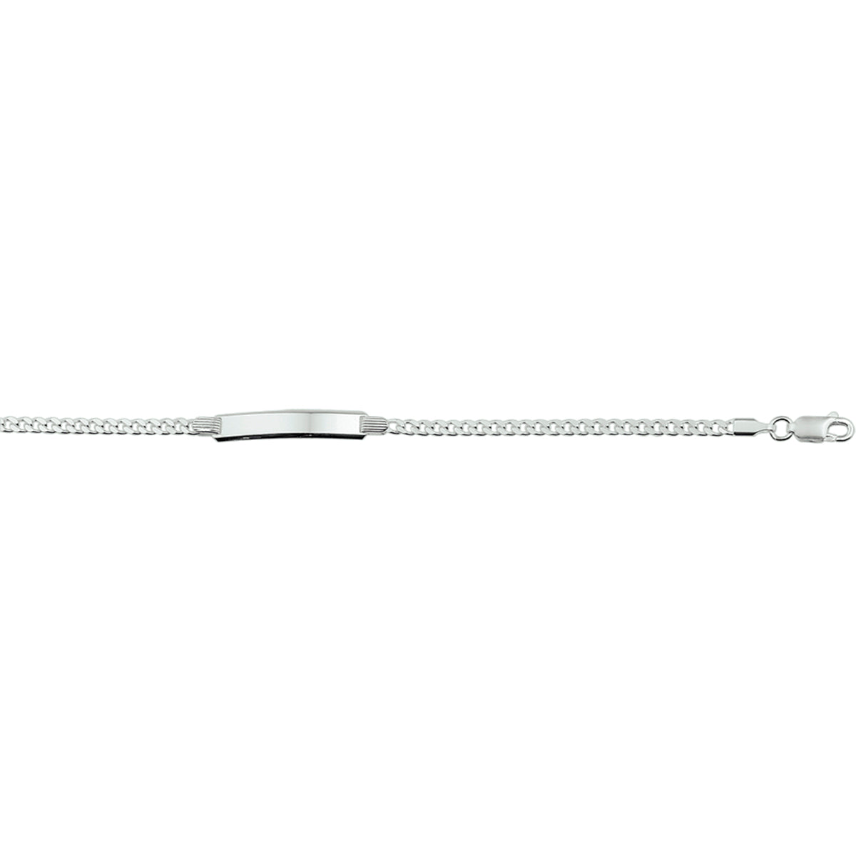 Zilveren graveerarmband gourmette 4 zijdes geslepen 6 mm | 18cm