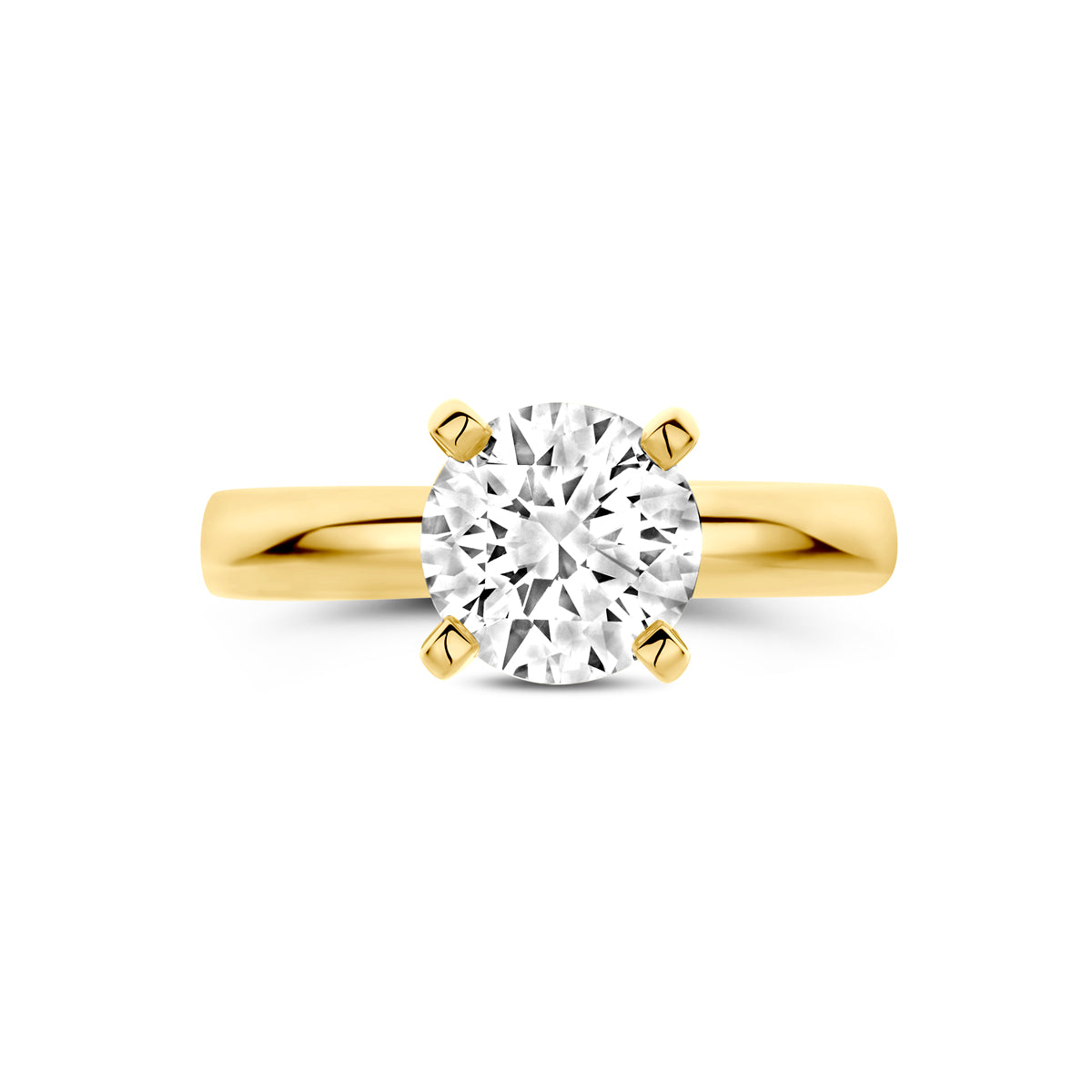 14krt geelgouden ring met LG diamant 2.00ct EVVS2 | incl. IGI certificaat