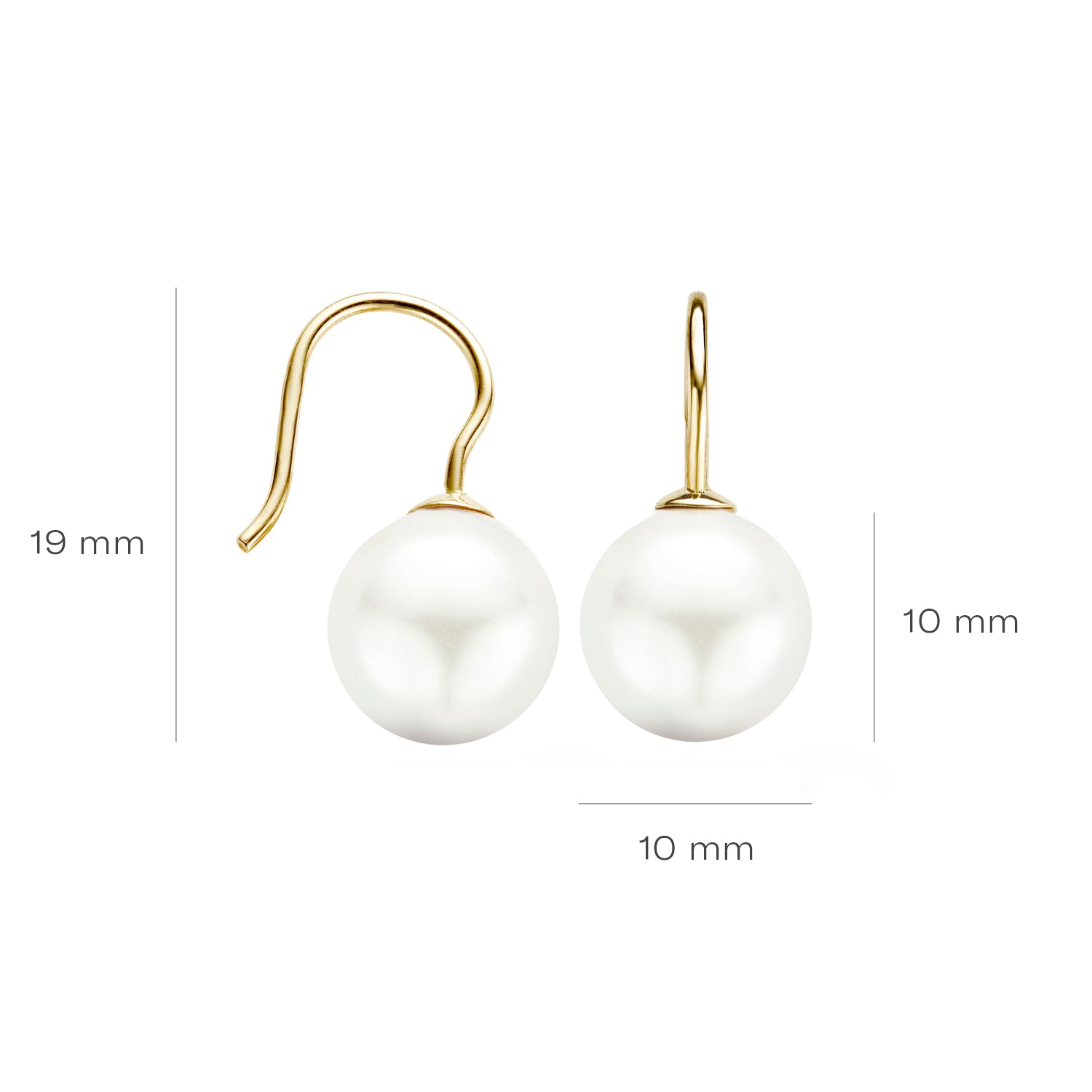 Blush Oorbellen 7049YPW -  Geel Goud (14k) met Swarovski Parel