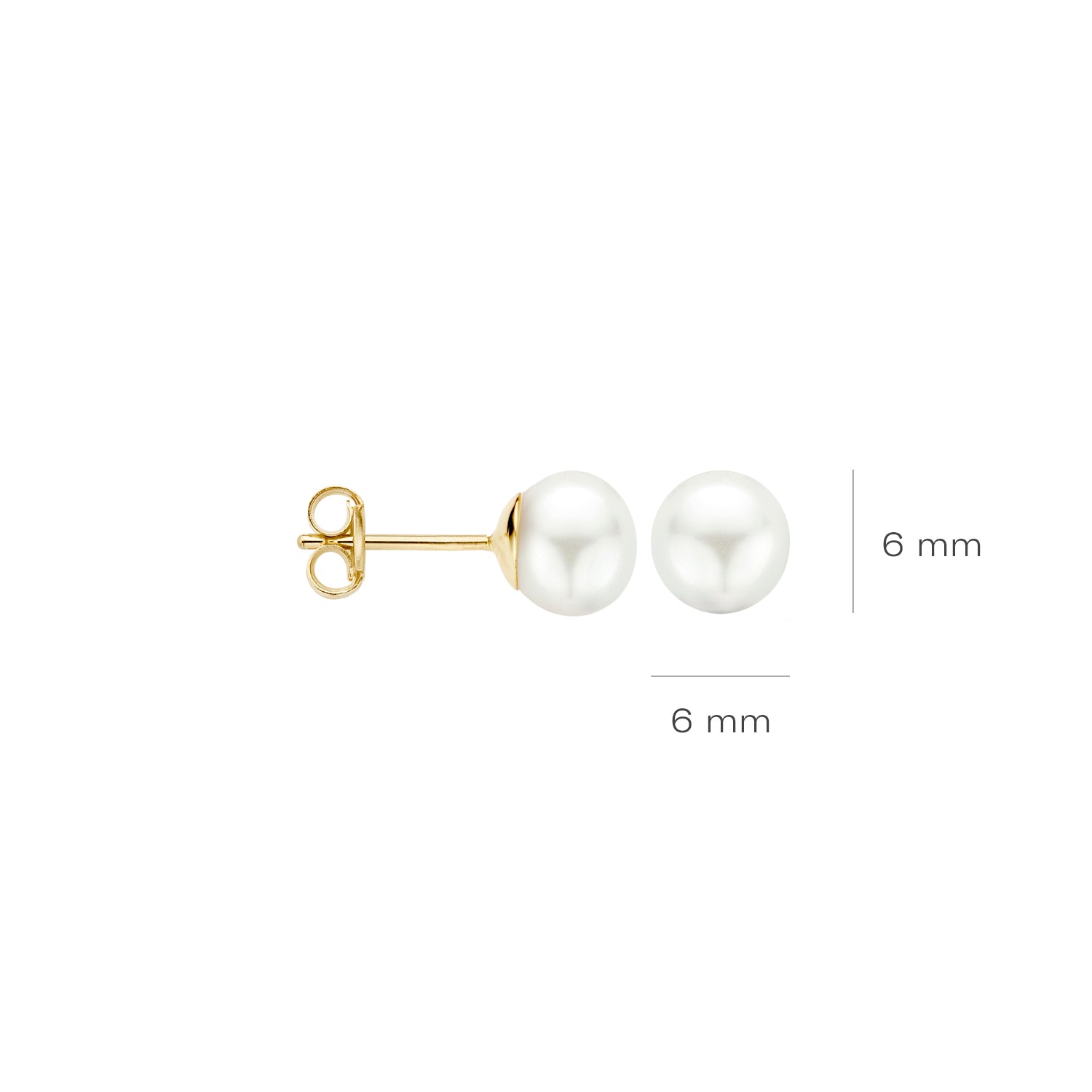 Blush Oorbellen 7150YPW -  Geel Goud (14k) met Zoetwater Parel