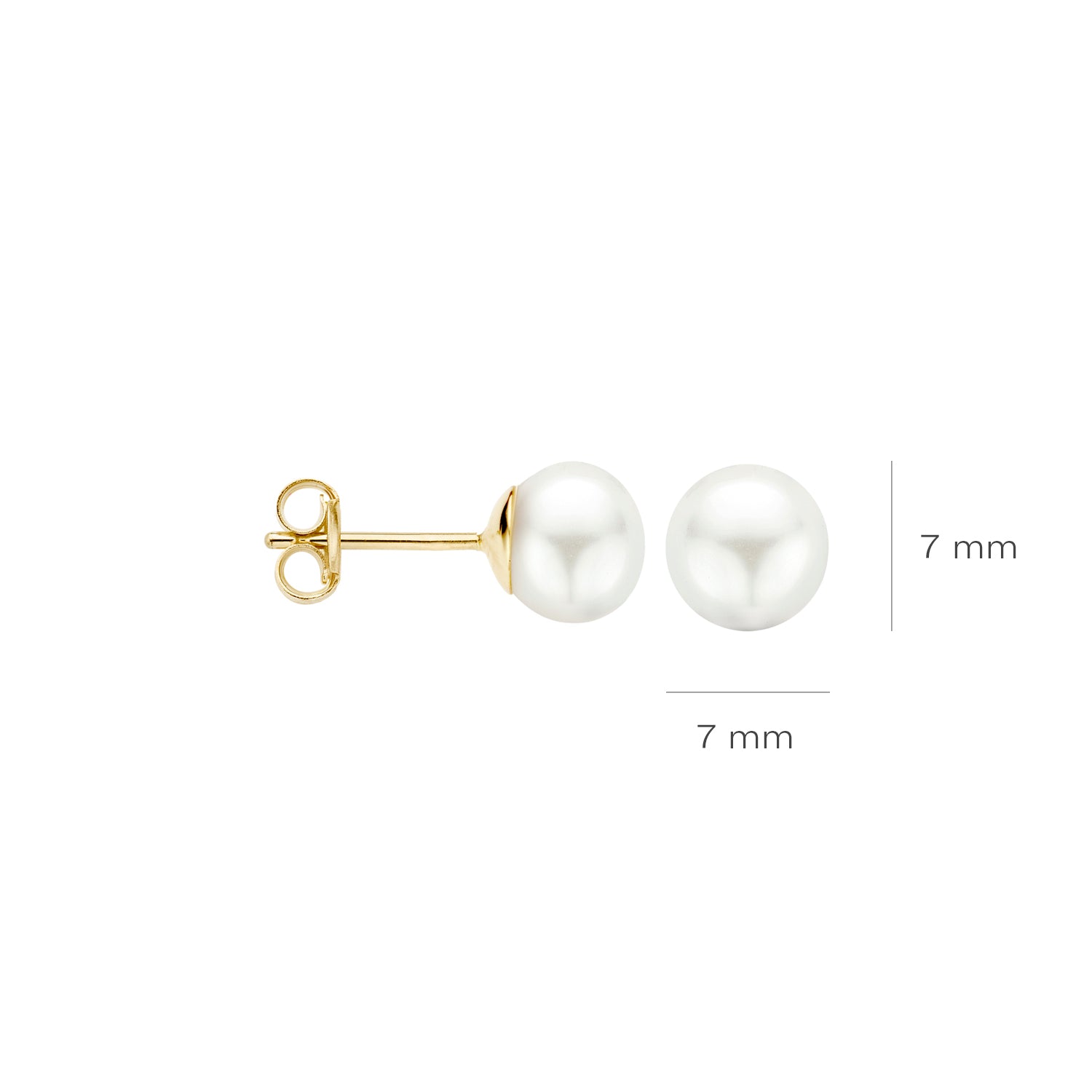 Blush Oorbellen 7151YPW -  Geel Goud (14k) met Zoetwater Parel