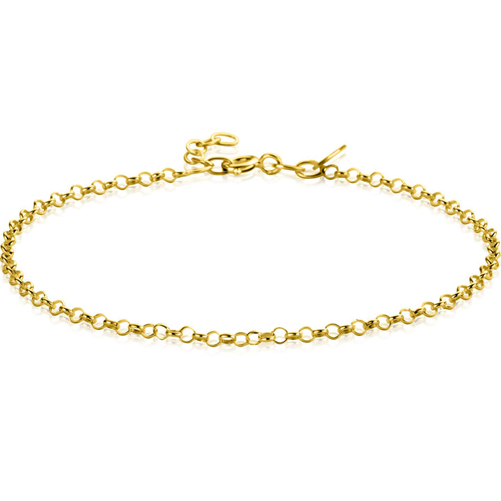 ZINZI Gold 14 krt gouden jasseron armband 2.2mm breed 18-20cm ZGA441