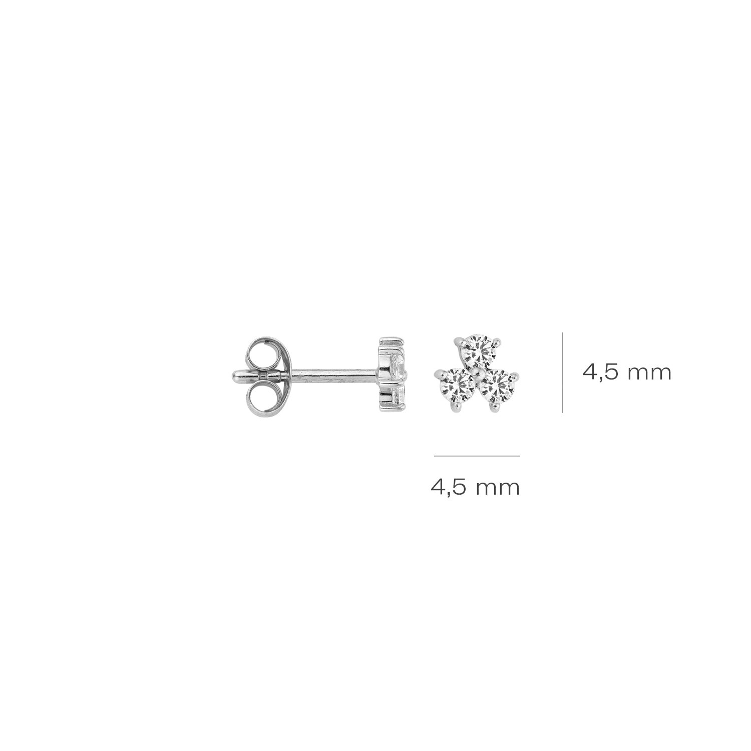 Blush Oorknoppen 7197WZI - Wit Goud (14k) met Zirkonia