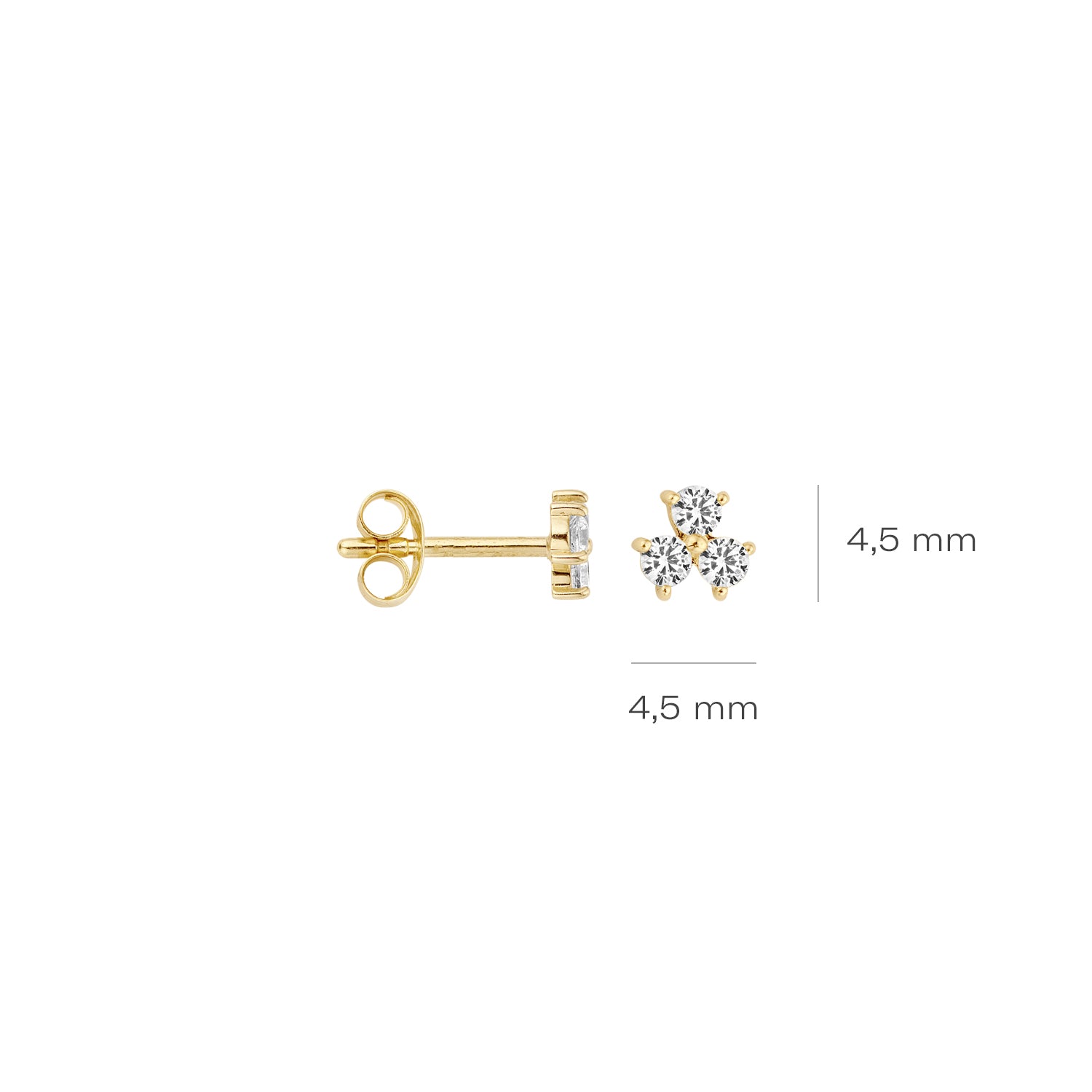 Blush Oorknoppen 7197YZI - Geel Goud (14k) met Zirkonia