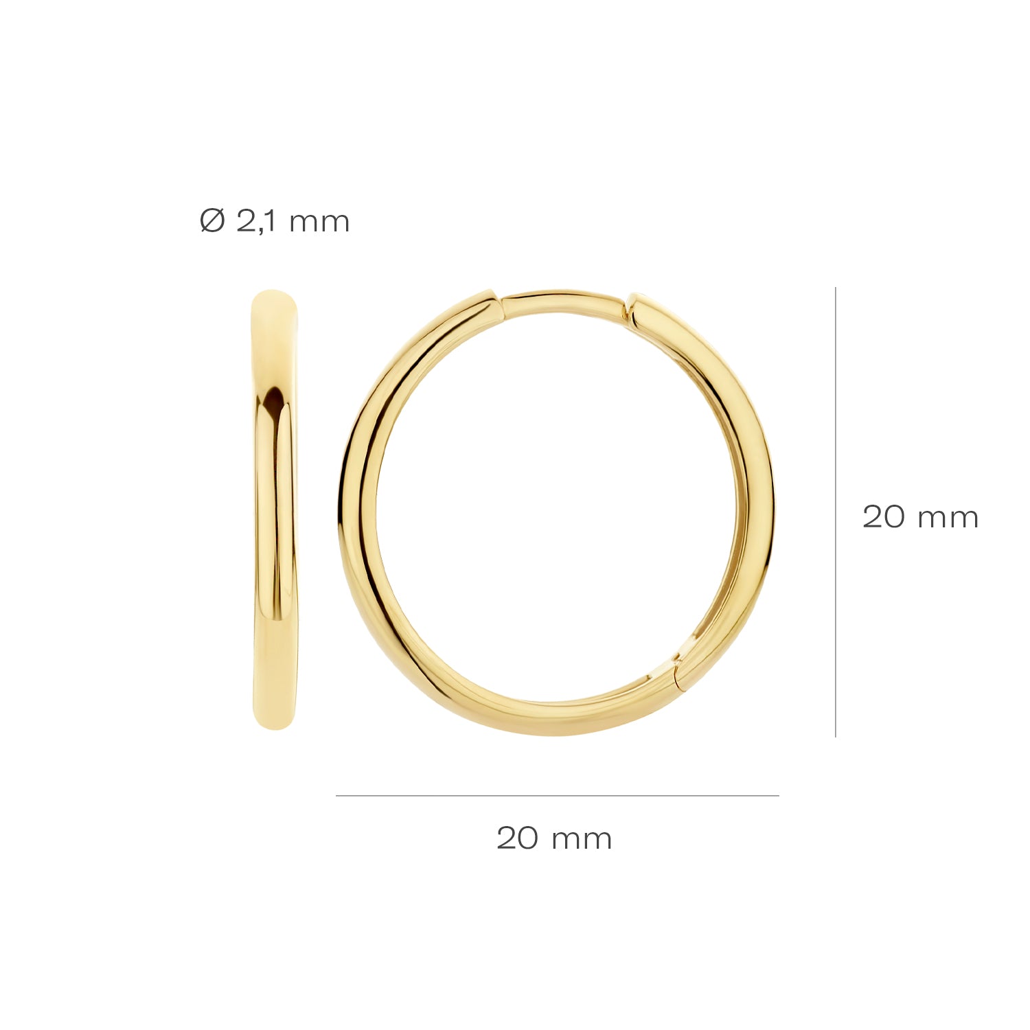 Blush Oorringen 7274YGO - Geel Goud (14k)