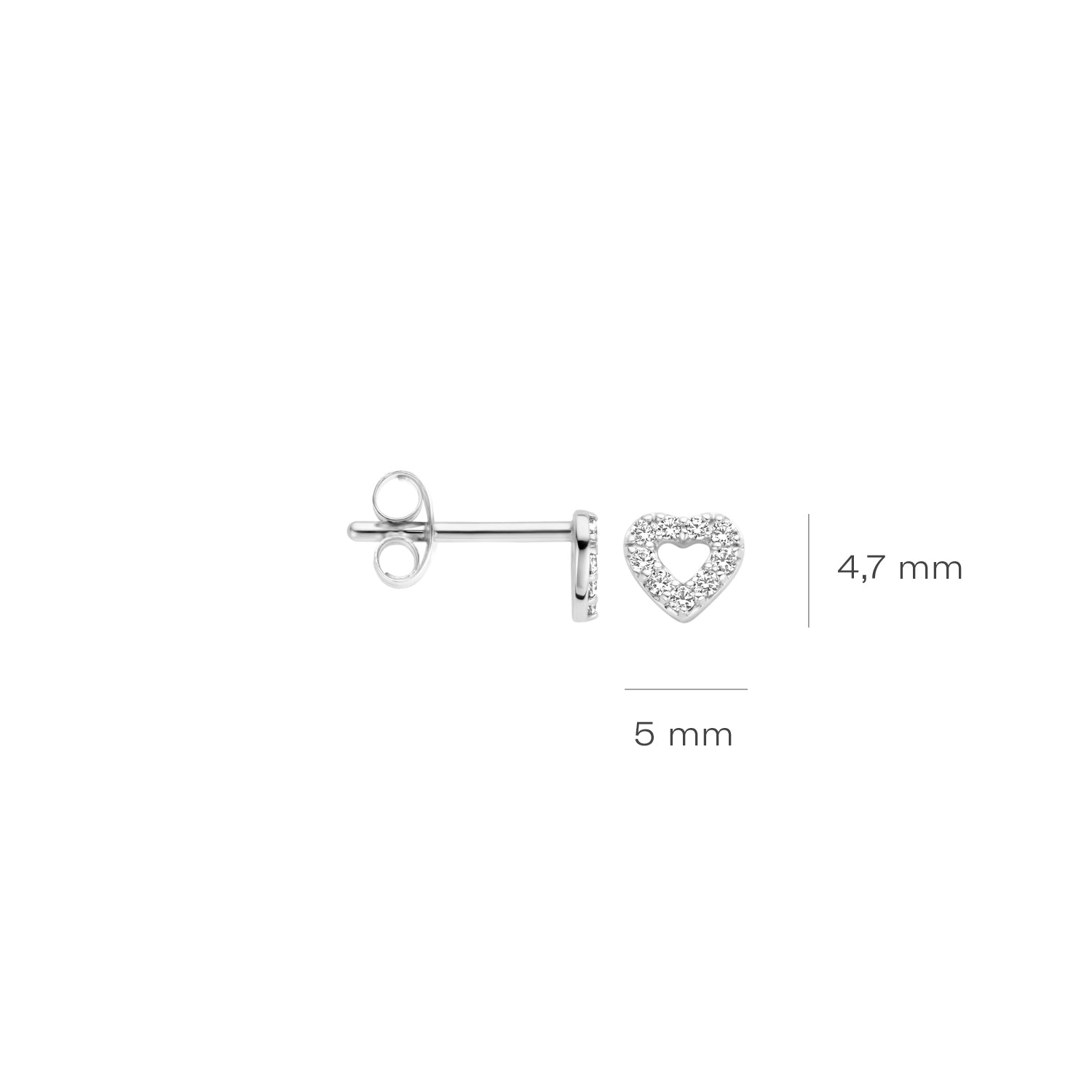 Blush Oorknoppen 7299WZI - Wit Goud (14k) met Zirkonia