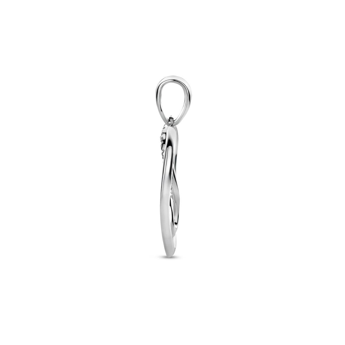 zilveren hanger hart en infinity zirkonia 18x19,2mm
