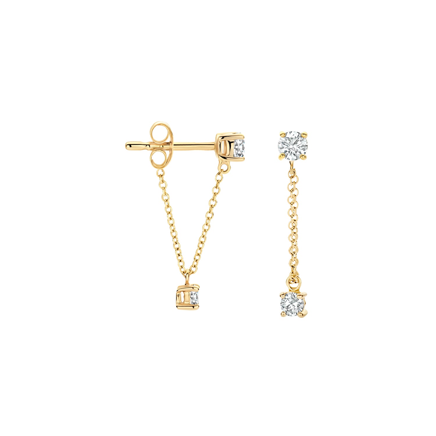 Blush Oorknoppen 7346YZI - Geel Goud (14k) met Zirkonia