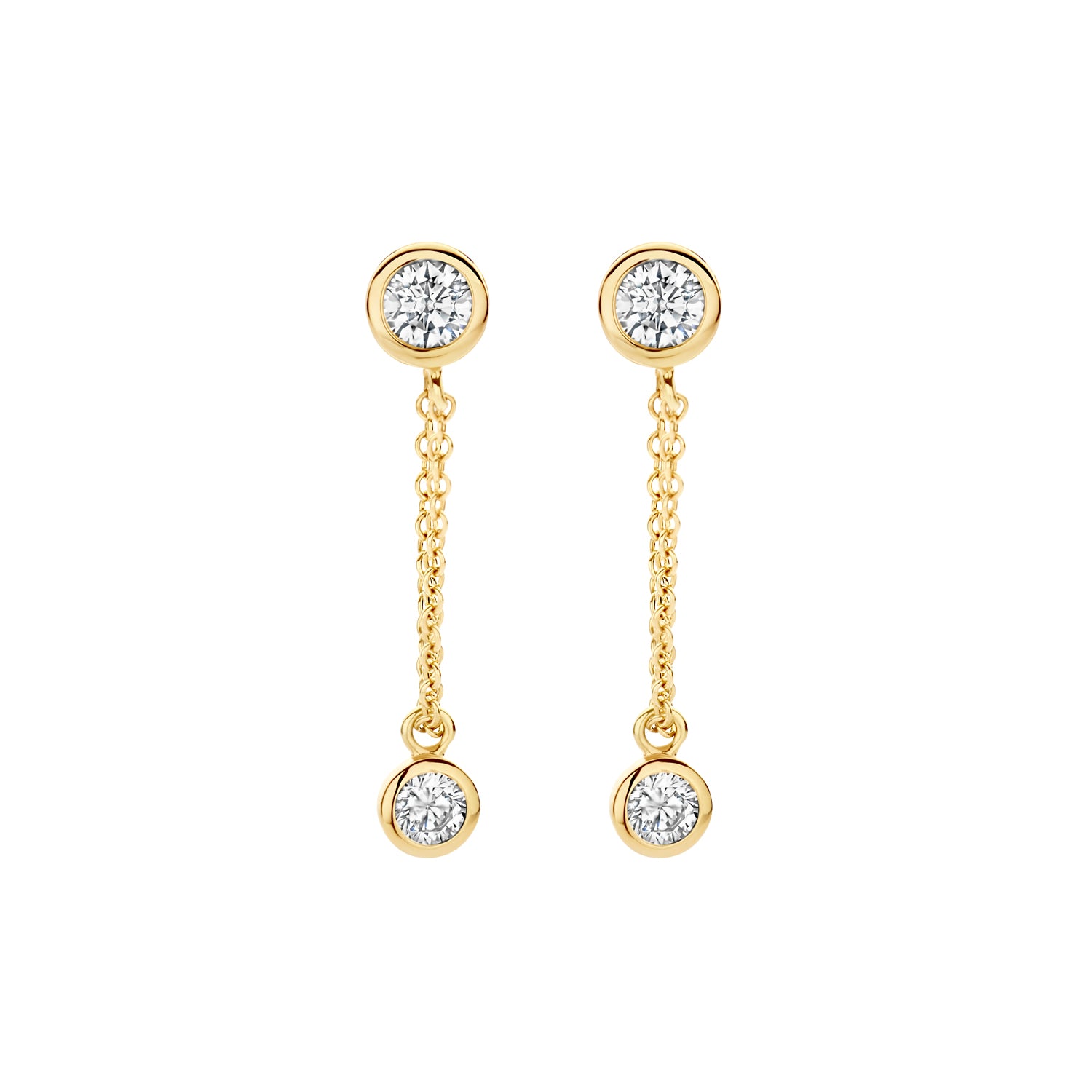 Blush Oorknoppen 7347YZI - Geel Goud (14k) met Zirkonia