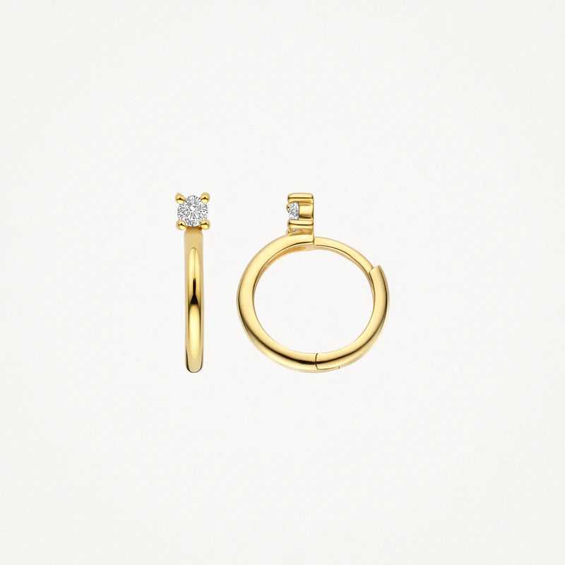 Blush oorhangers 7372YZI -  Geel Goud (14k) met Zirkonia