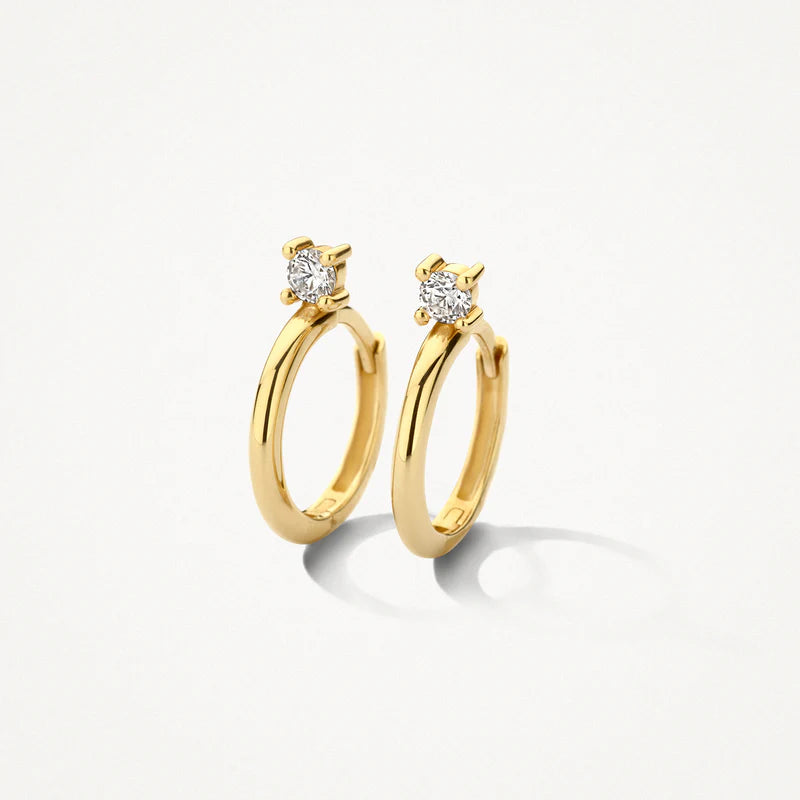 Blush oorhangers 7372YZI -  Geel Goud (14k) met Zirkonia