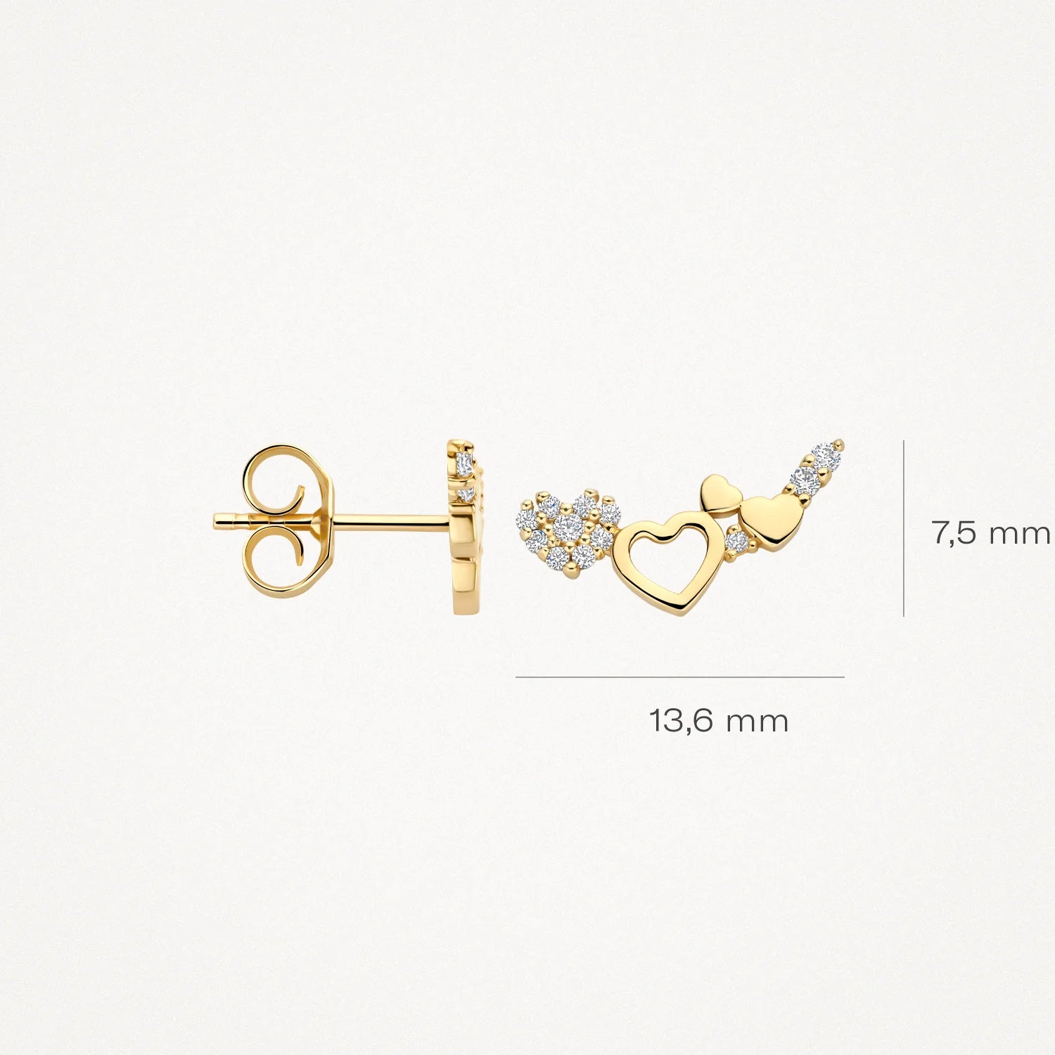 Blush Oorknoppen 7376YZI - Geel Goud (14k)