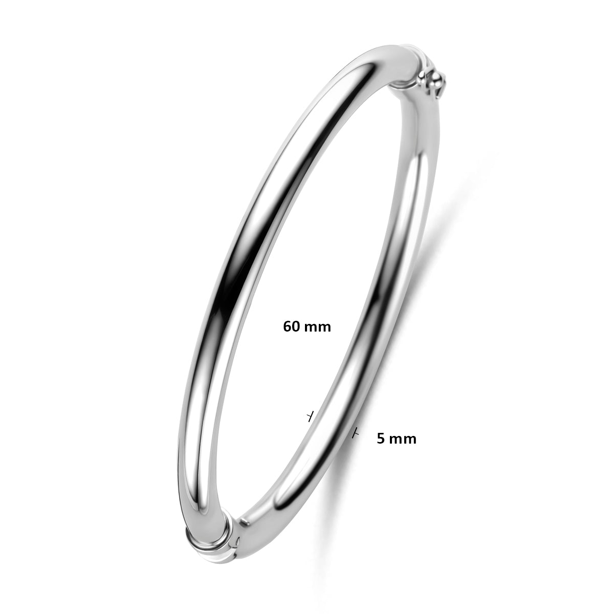 Zilveren bangle 5mm | 60mm