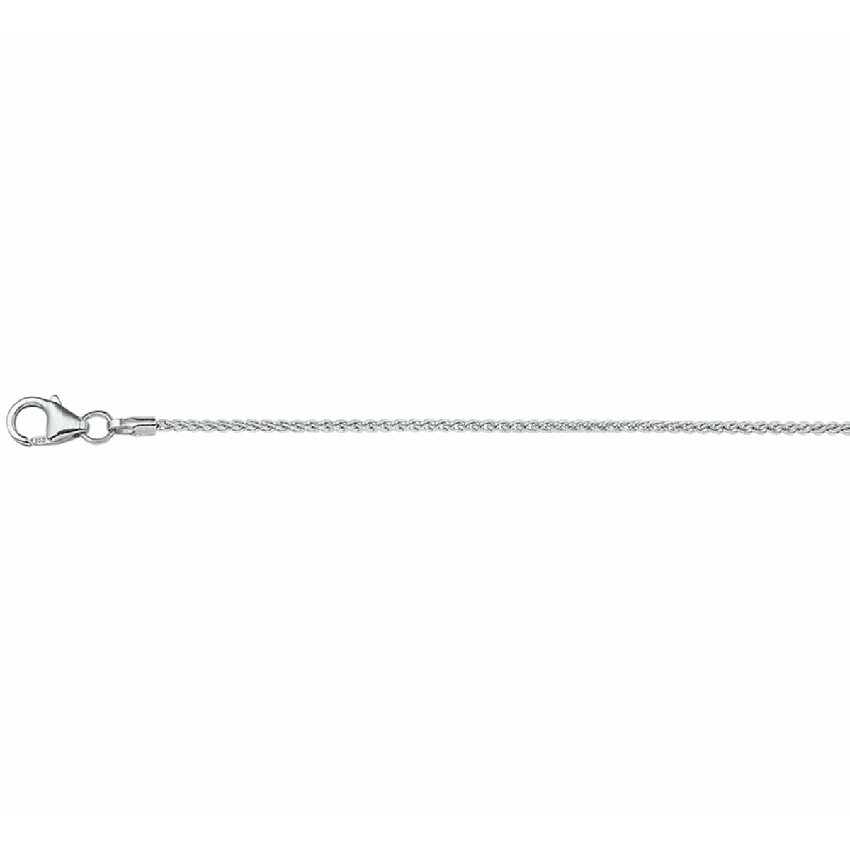 14krt witgouden collier vossenstaart 1.3mm | 50cm
