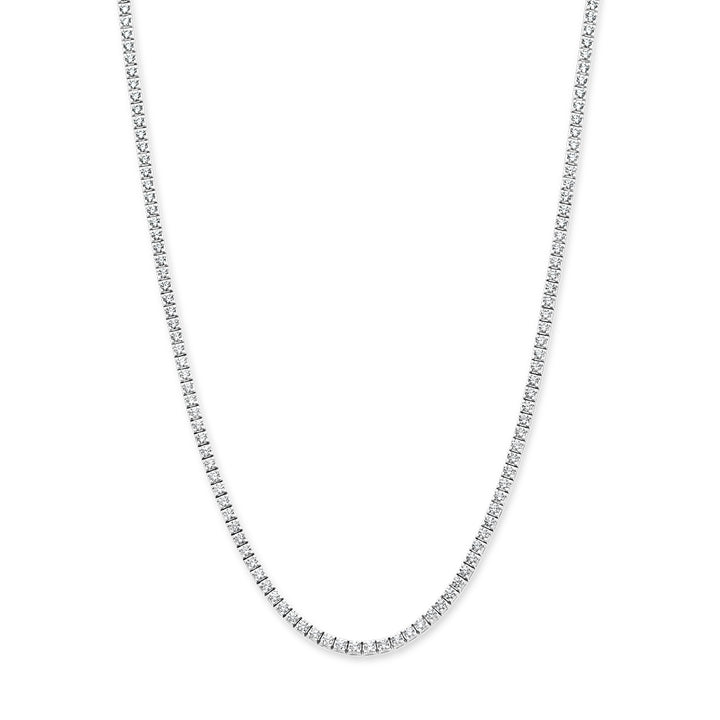 14krt witgouden tenniscollier met 5.00ct lab grown diamant GSI | 2,5mm | 42 cm