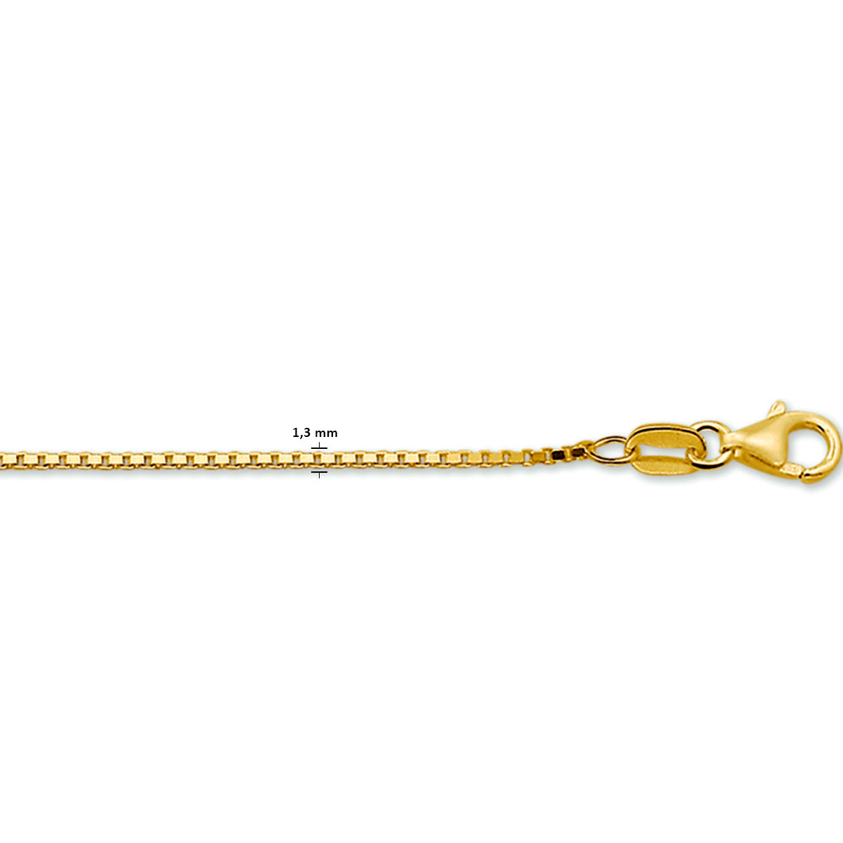 14krt geelgouden collier venetiaans 1,3mm