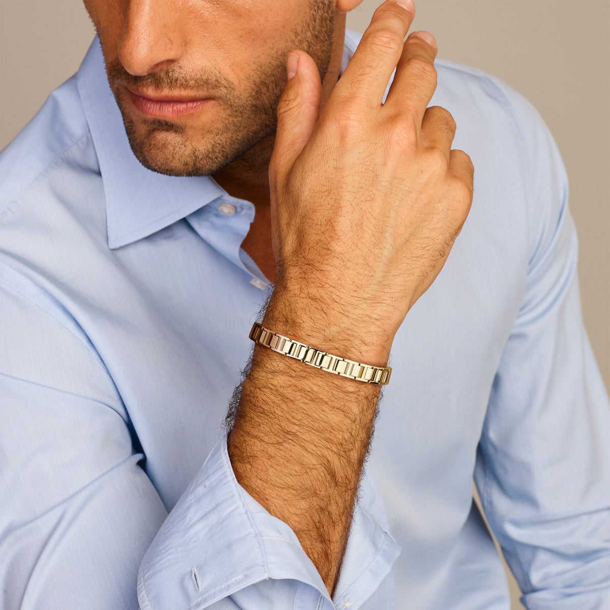 14krt geelgouden armband massief 7,8mm- 21,5cm