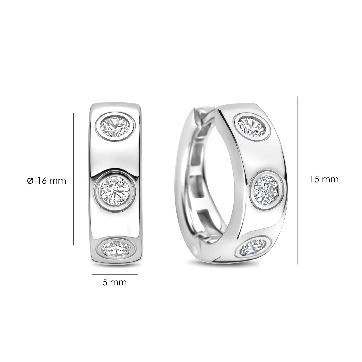 TI SENTO klapoorringen - 78046ZI