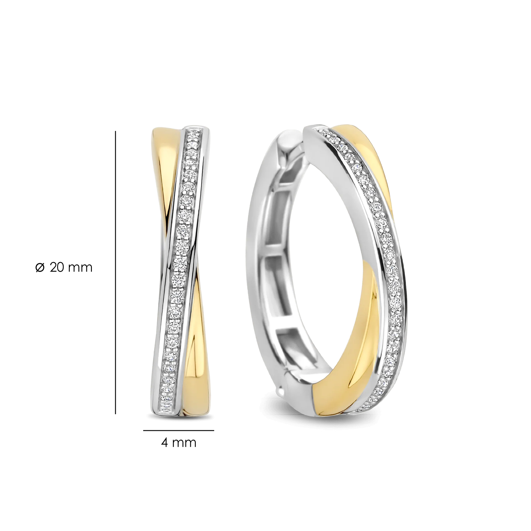TI SENTO klapoorringen - 78099ZY