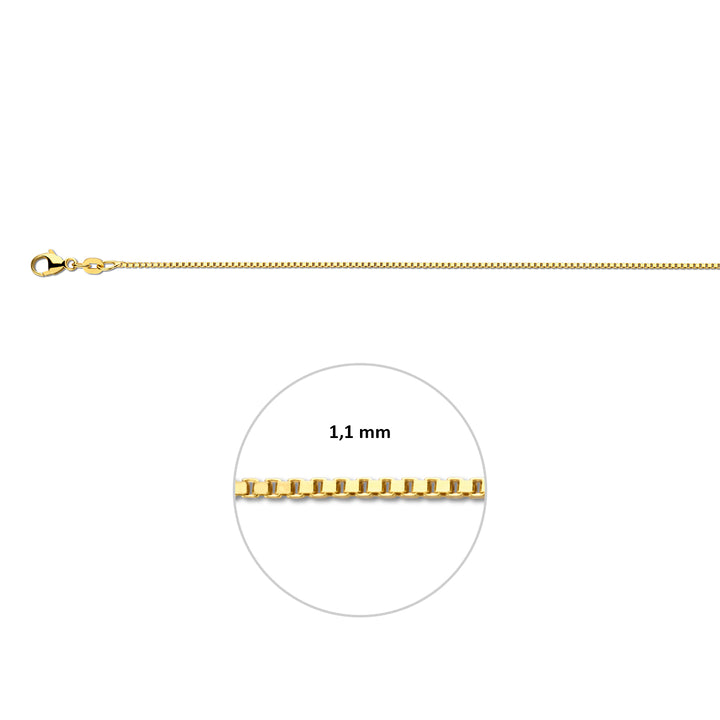 14krt geelgouden collier venetiaans 1,1mm
