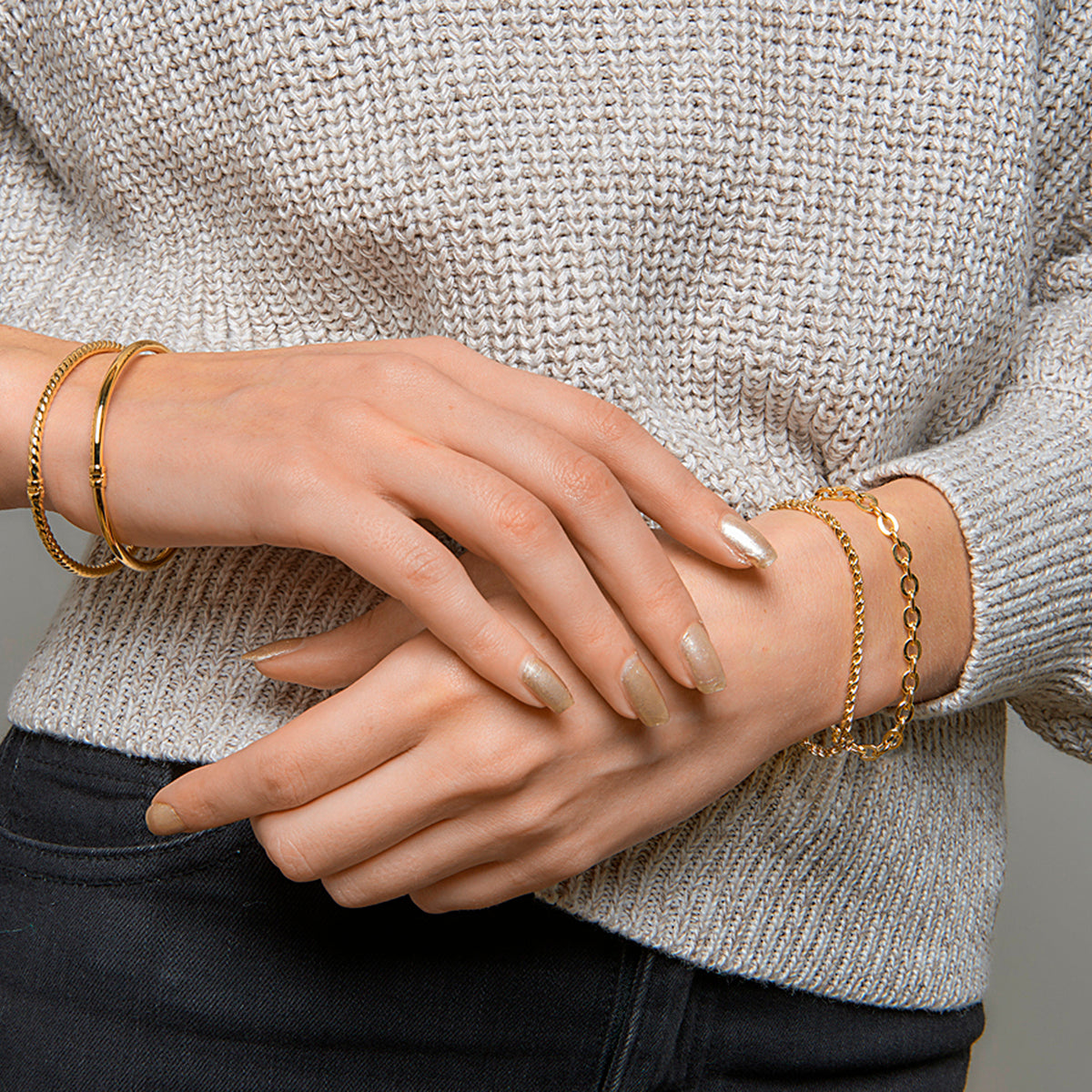 Silgold armband draadschakel 2,8mm | 19cm