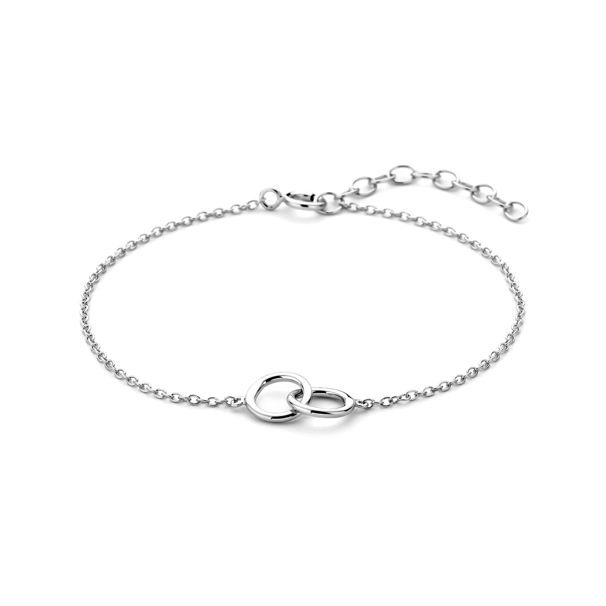 Zilveren armband rondjes | 16-19cm
