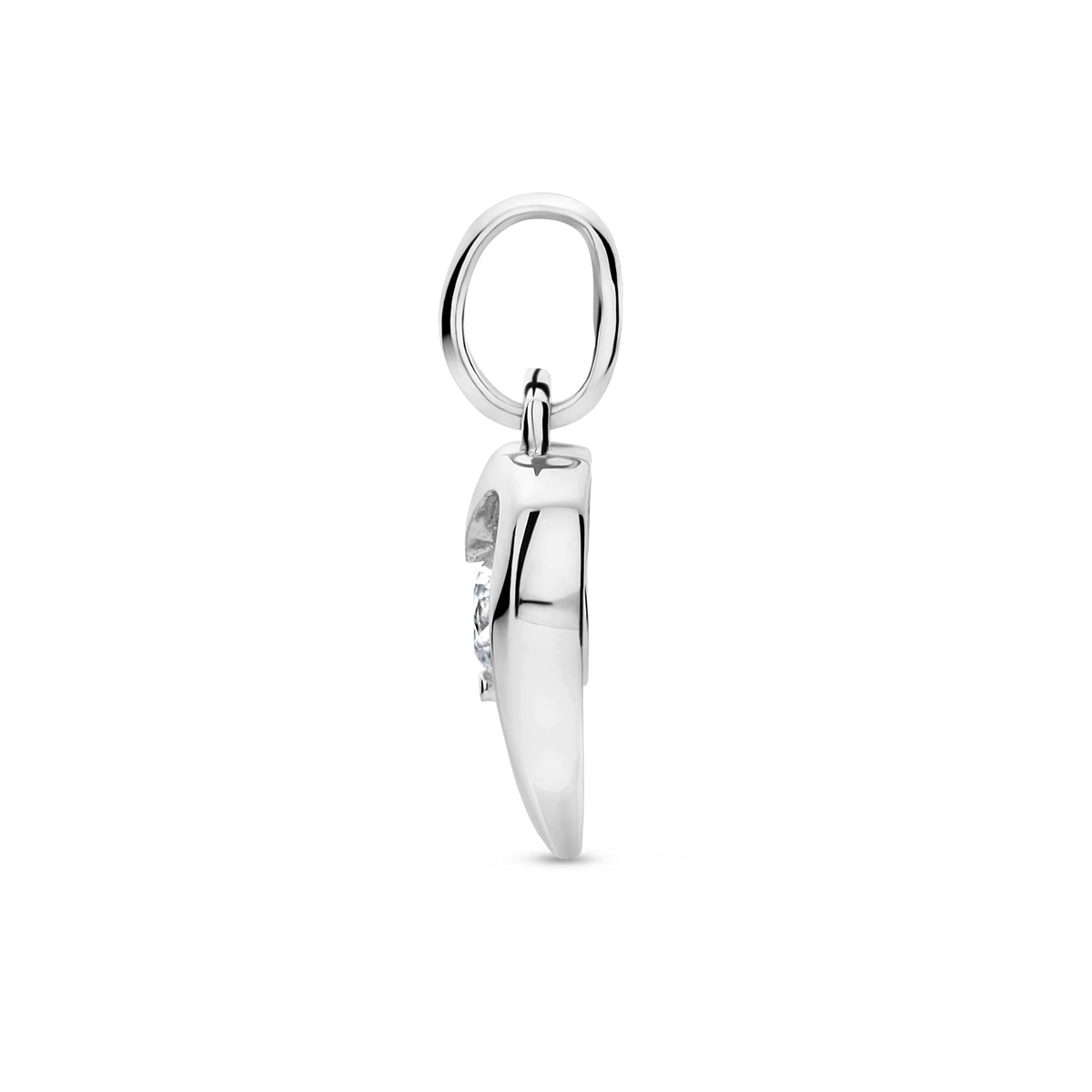zilveren hanger zirkonia hart 10x10,5mm