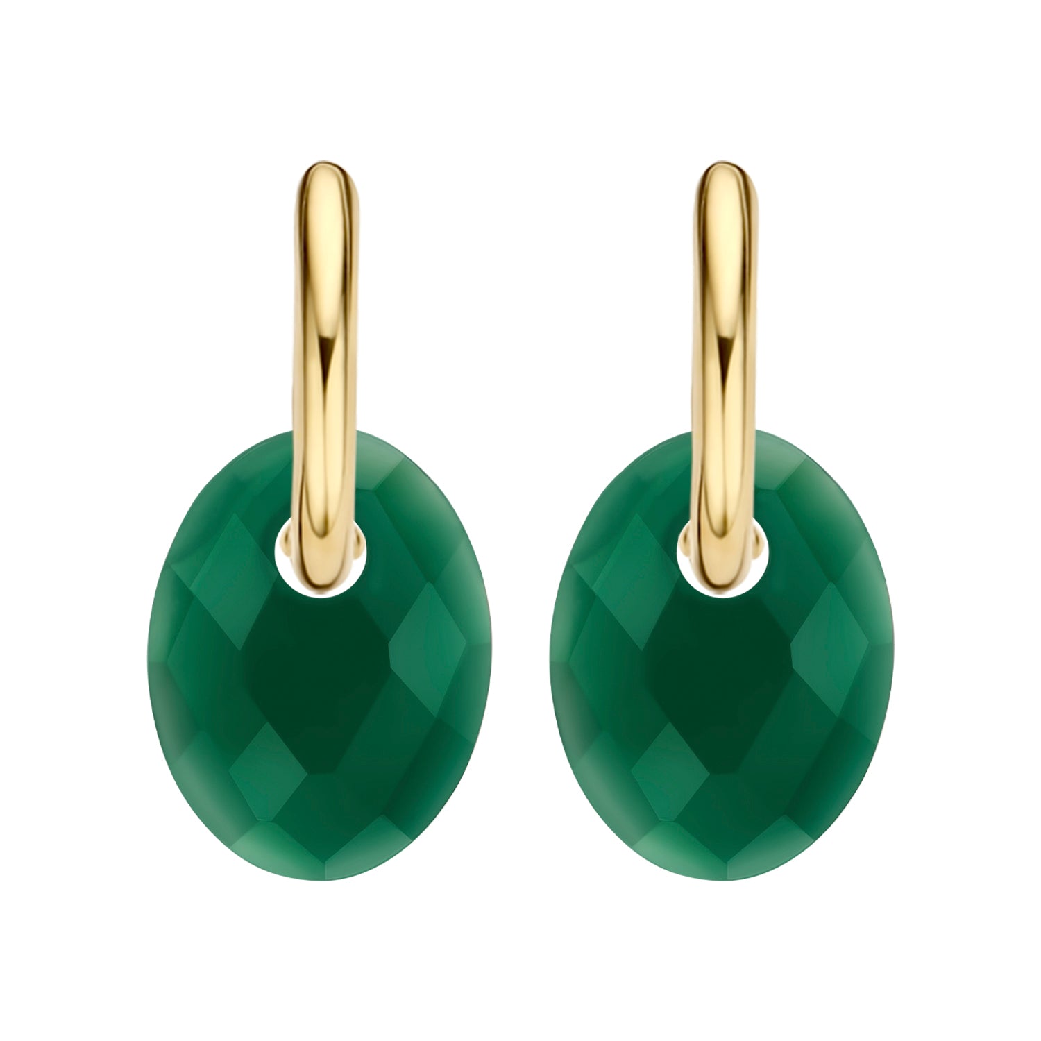 Blush Oorbelbedels 810GAGO - Mineraalsteen Groene Agaat