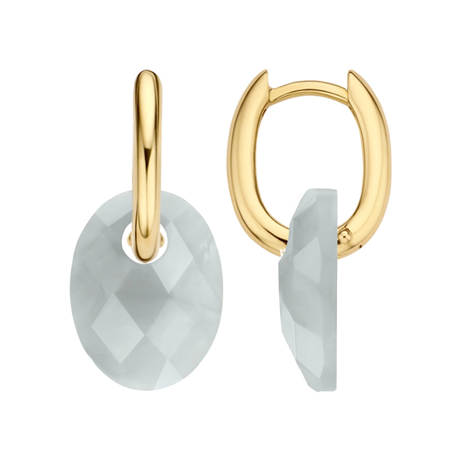 Blush Oorbelbedels 810GRAO - Mineraalsteen Grijze Agaat