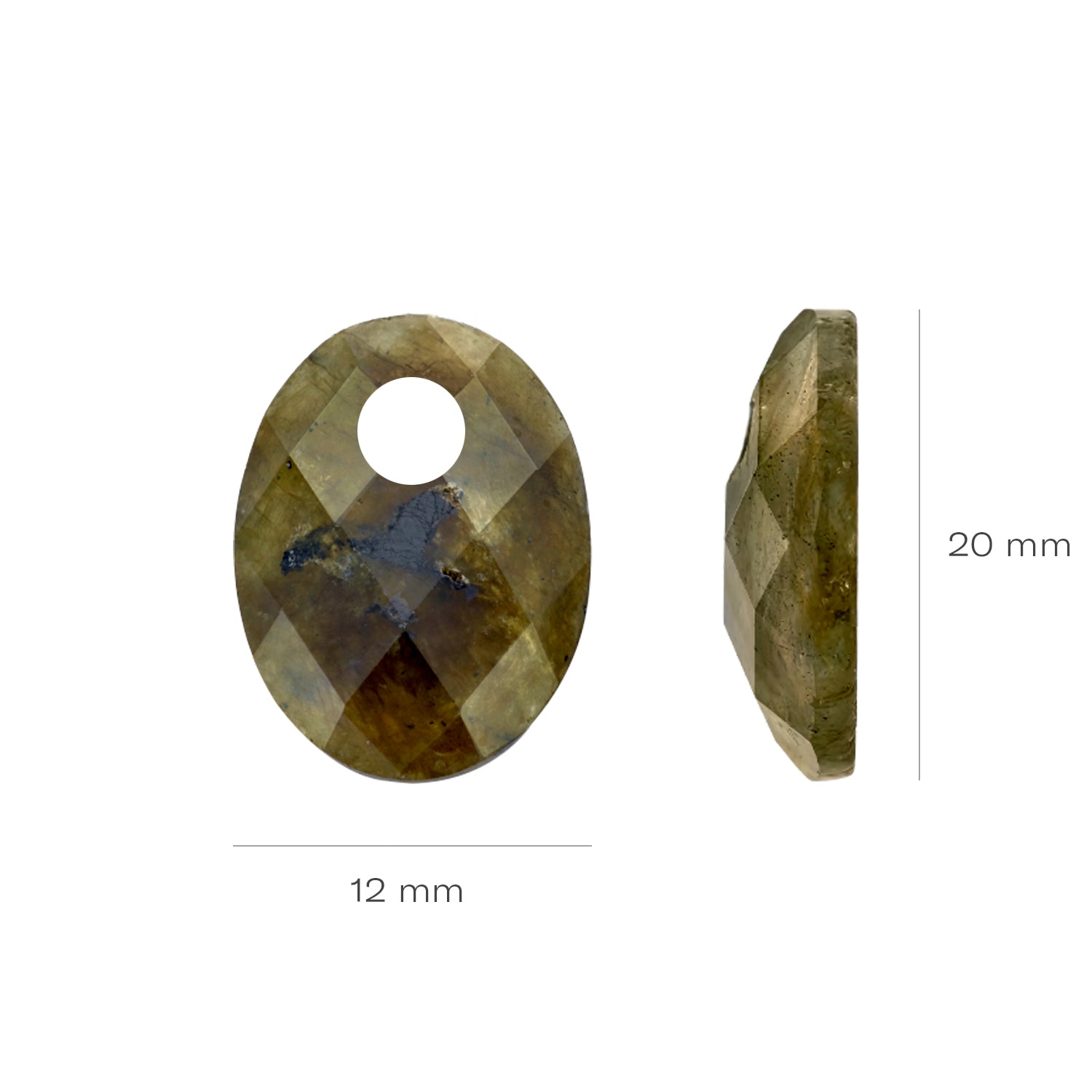 Blush Oorbelbedels 810LABO - Mineraalsteen Labradoriet