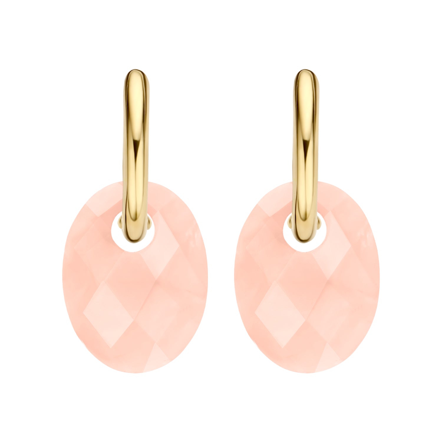 Blush Oorbelbedels 810PIQO - Mineraalsteen Rose Quartz