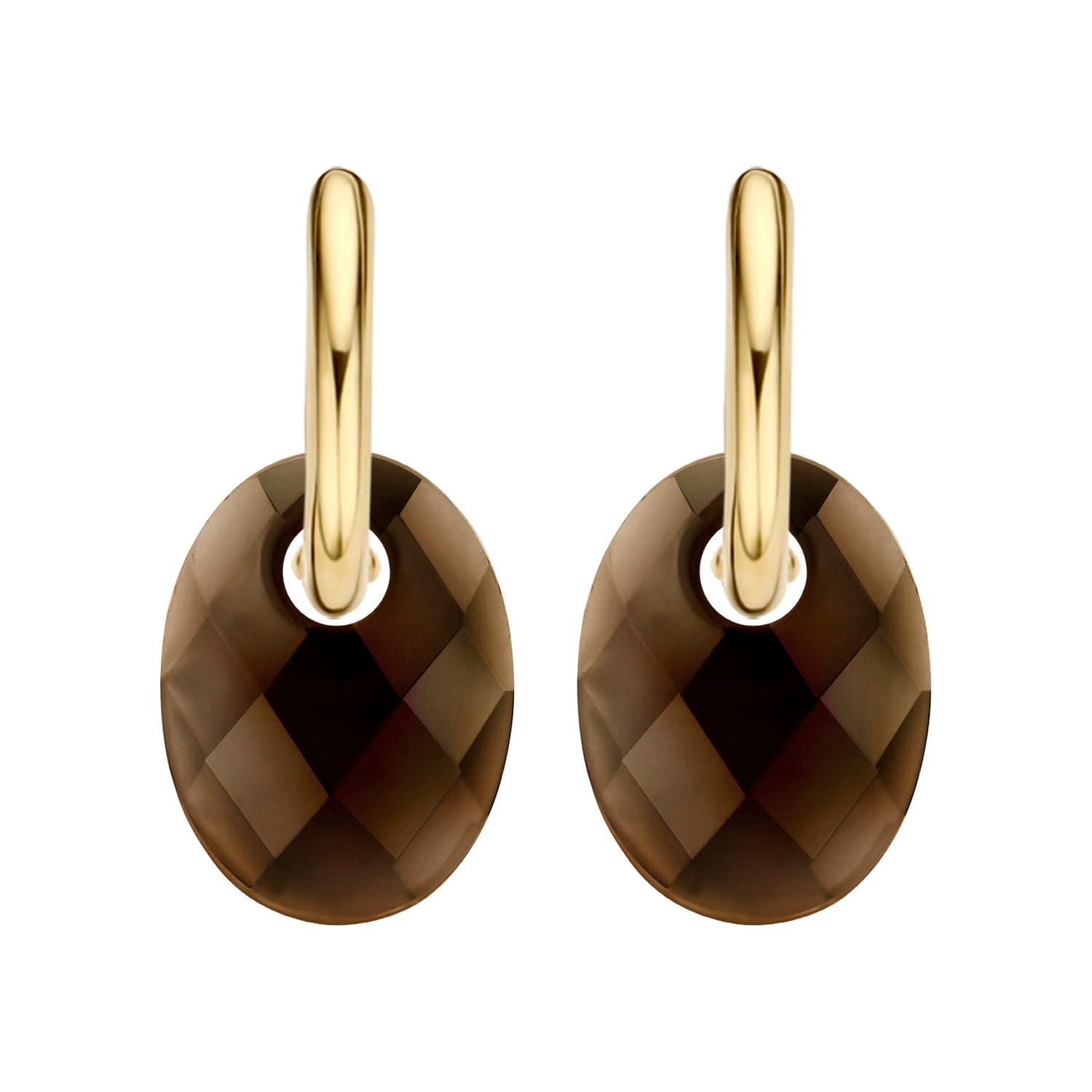 Blush Oorbelbedels 810SMQO - Mineraalsteen Smokey Quartz