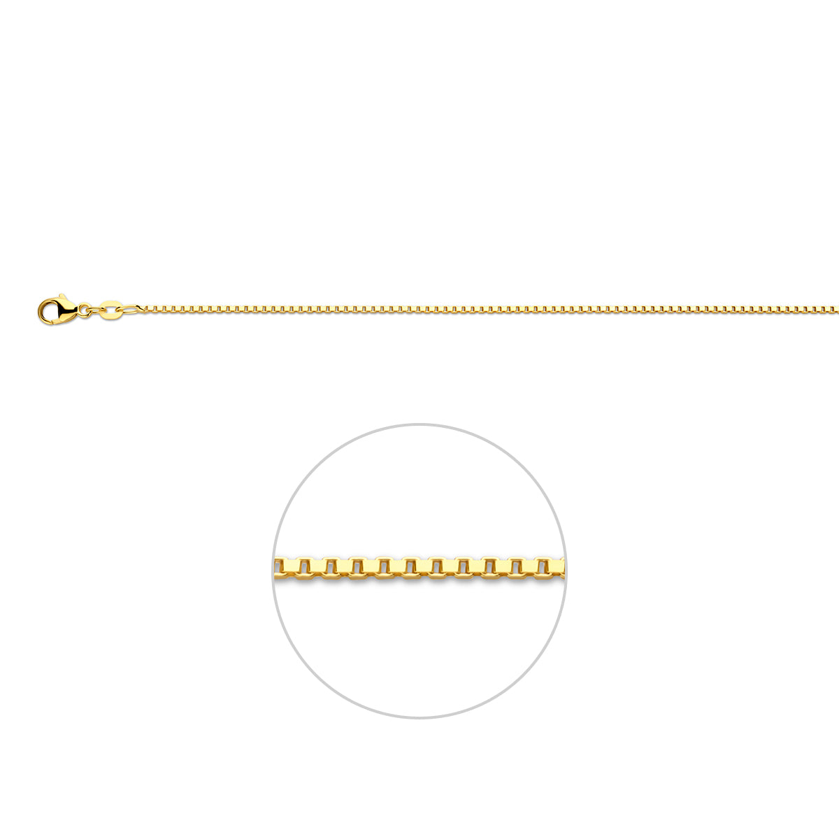 14krt geelgouden collier venetiaans 1,2mm