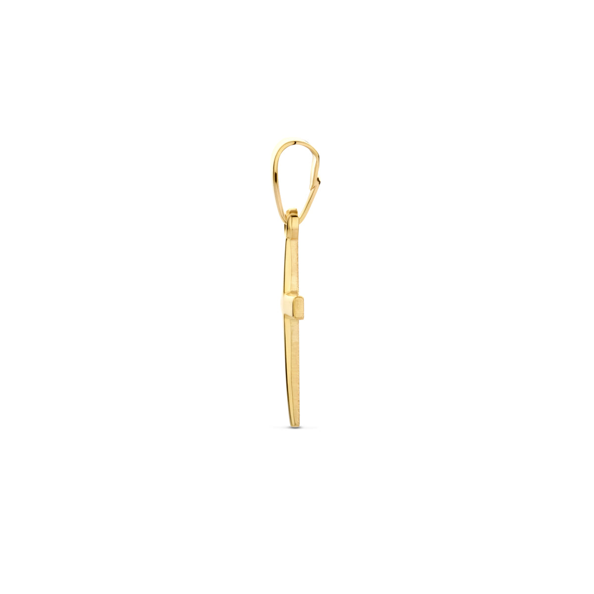 14krt geelgouden hanger kruis 13x9mm