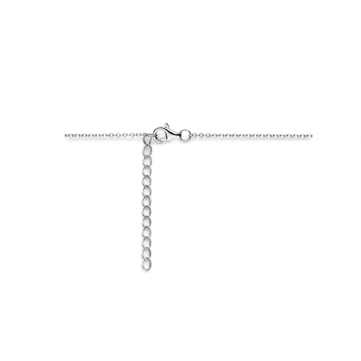 Zilveren collier hartjes | 36+4cm