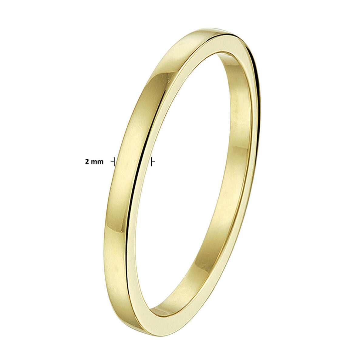 14kt geelgouden aanschuifring