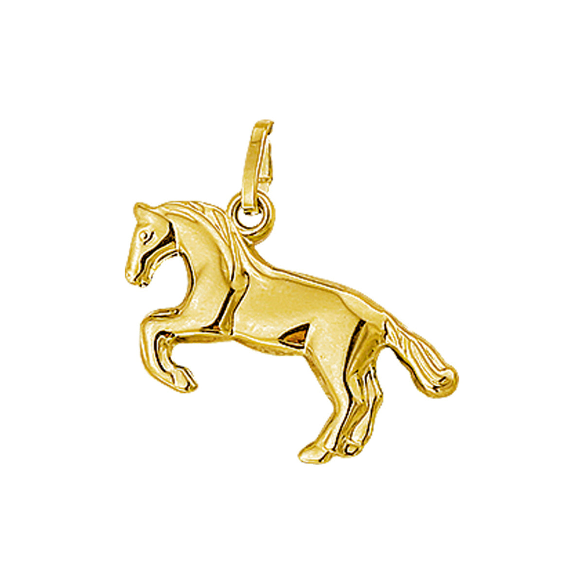 14krt geelgouden hanger paard | 18,5x15mm