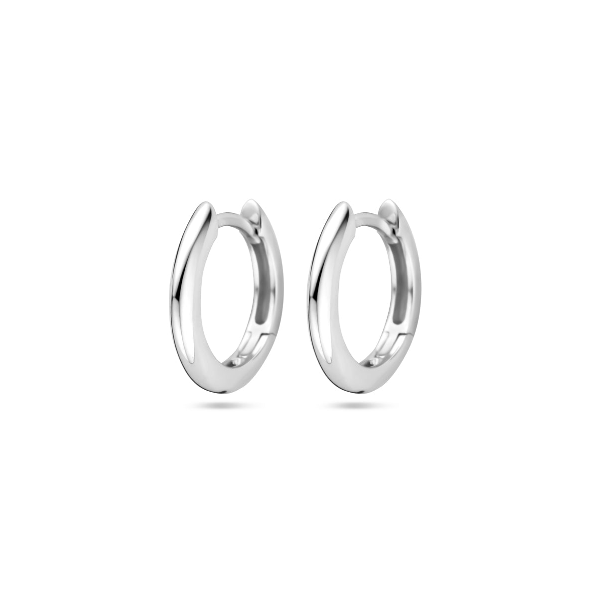 Zilveren klapoorringen 14x2mm