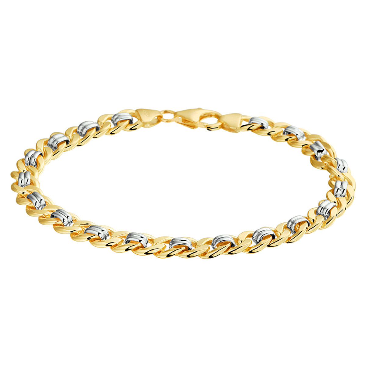 Silgold armband geslepen gourmette 6,2 mm | 19 cm