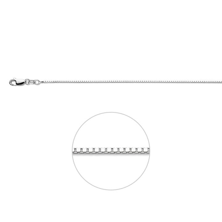Zilveren lengtecollier - Venetiaans 1.1mm