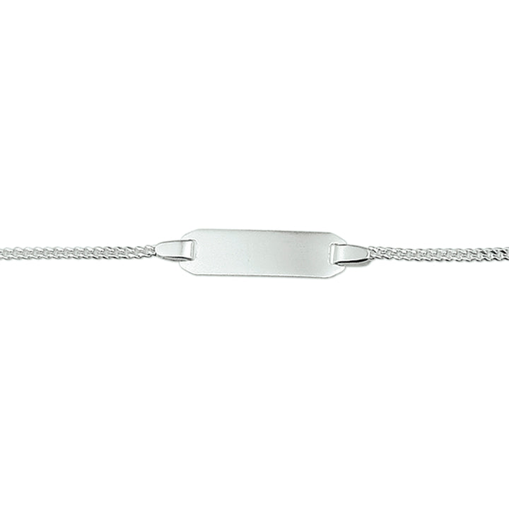 Zilveren graveerarmband gourmette 4-zijdes geslepen plaat 5mm | 11-13cm