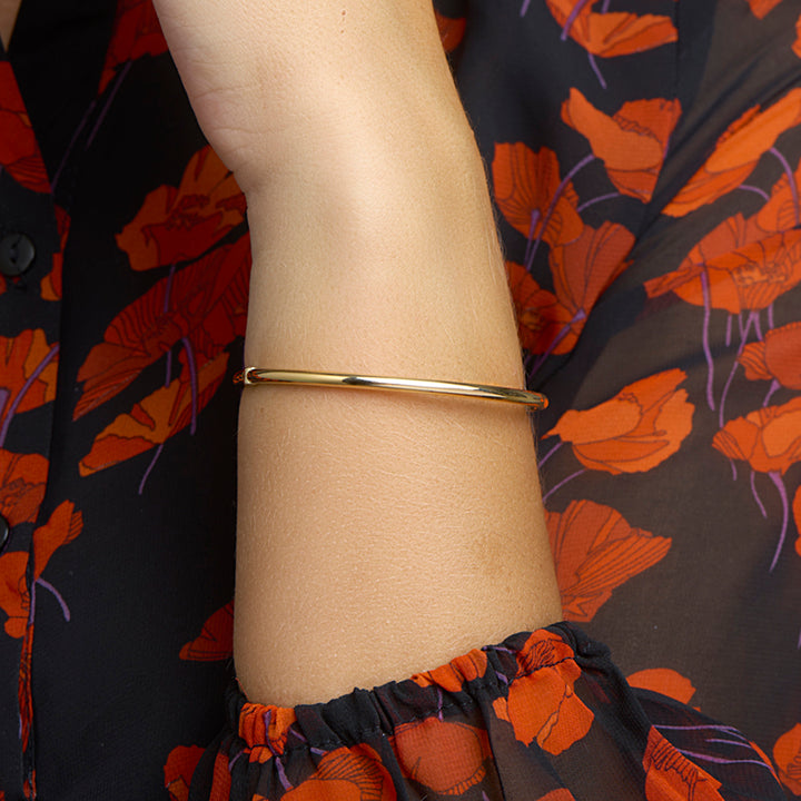 Silgold bangle scharnier massief ronde buis | 58*3 mm