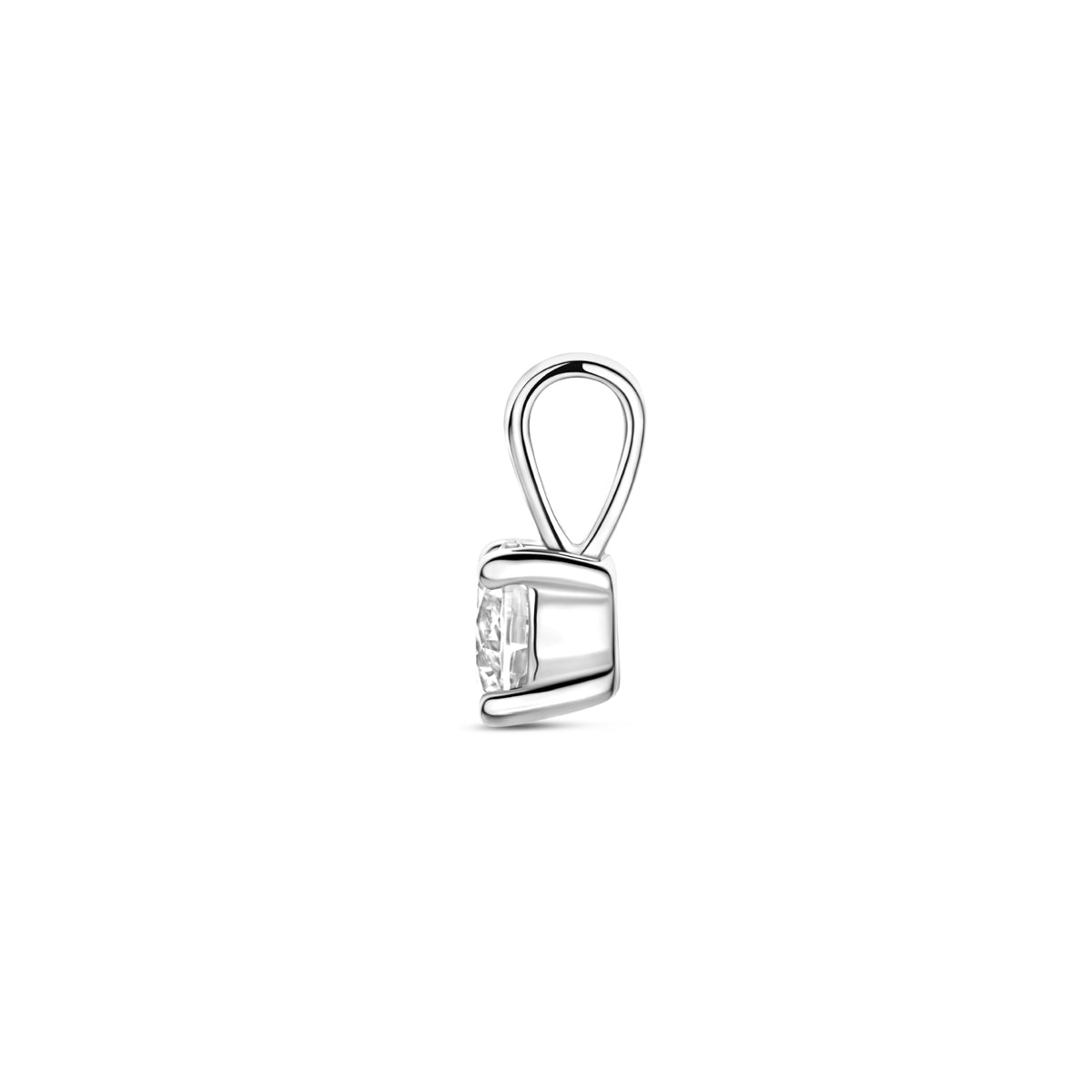 Zilveren hanger zirkonia | 10,5x5mm