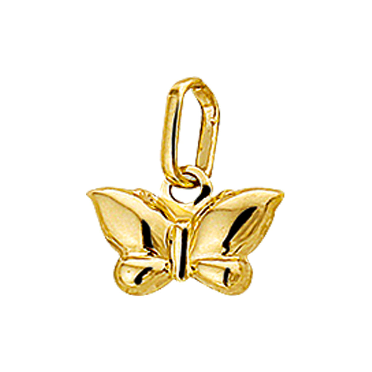 14krt geelgouden hanger vlinder | 8,5x6,5mm