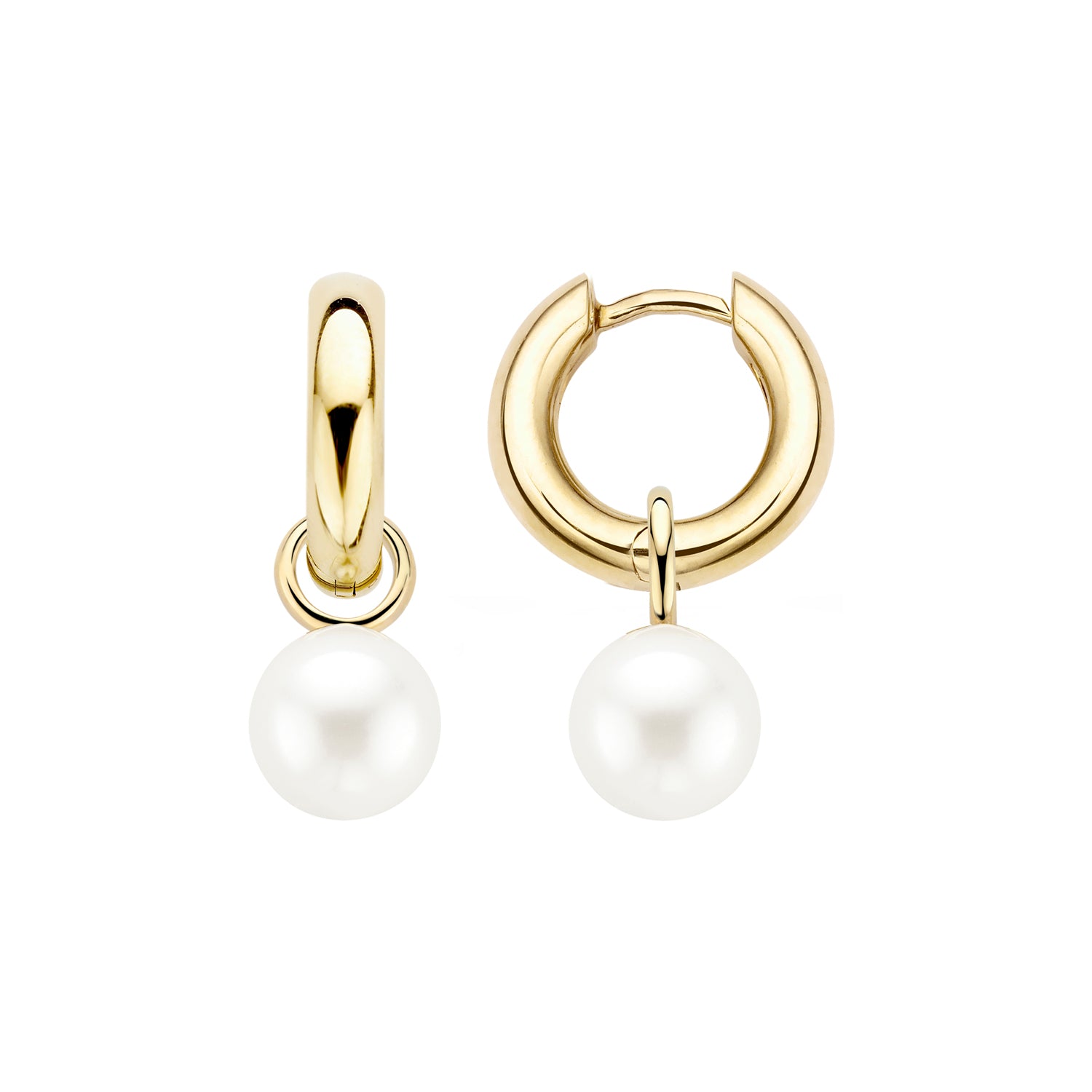 Blush Oorbelbedels 9023YPW -  Geel Goud (14k) met Swarovski Parel