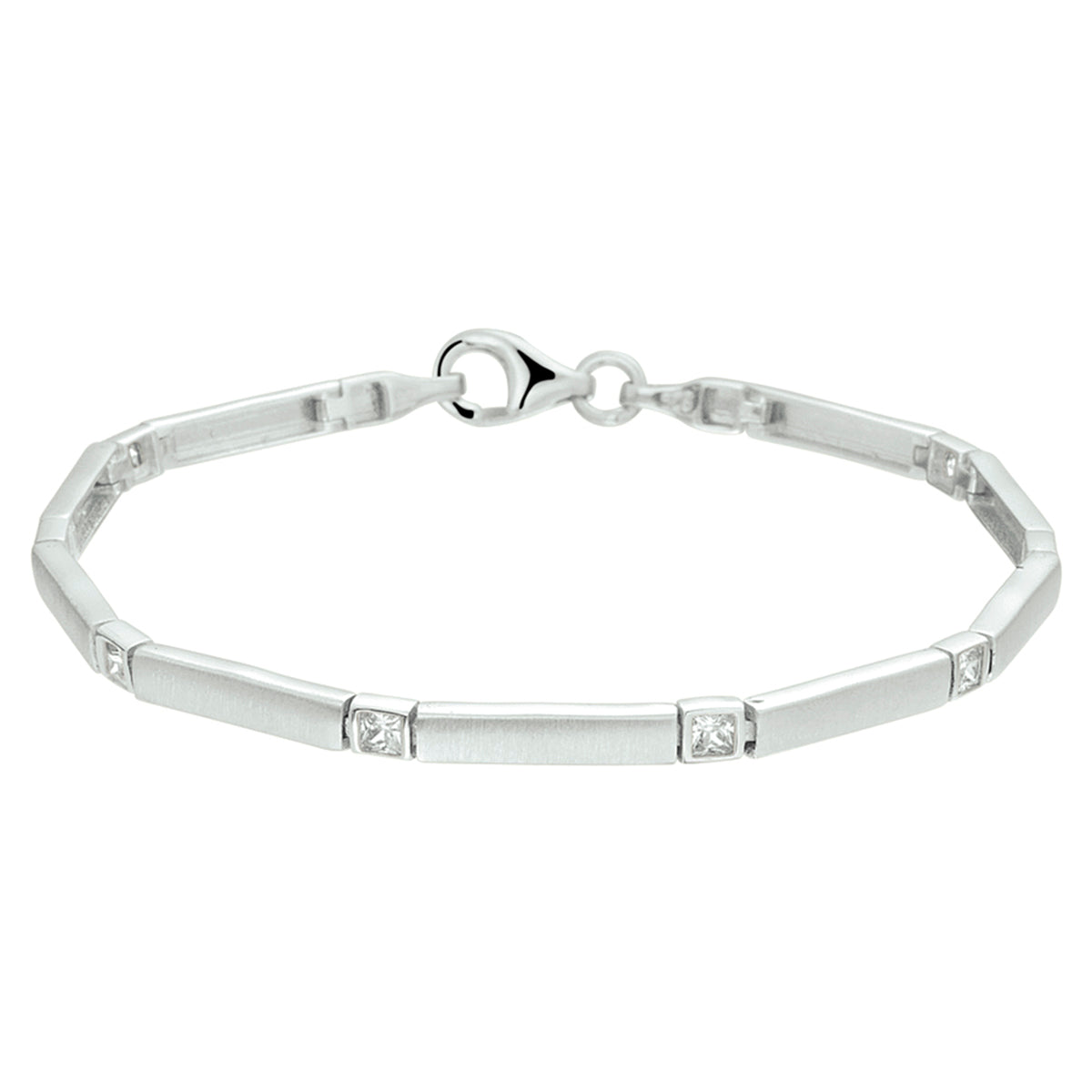 Zilveren armband zirkonia 3,3mm | 19 cm