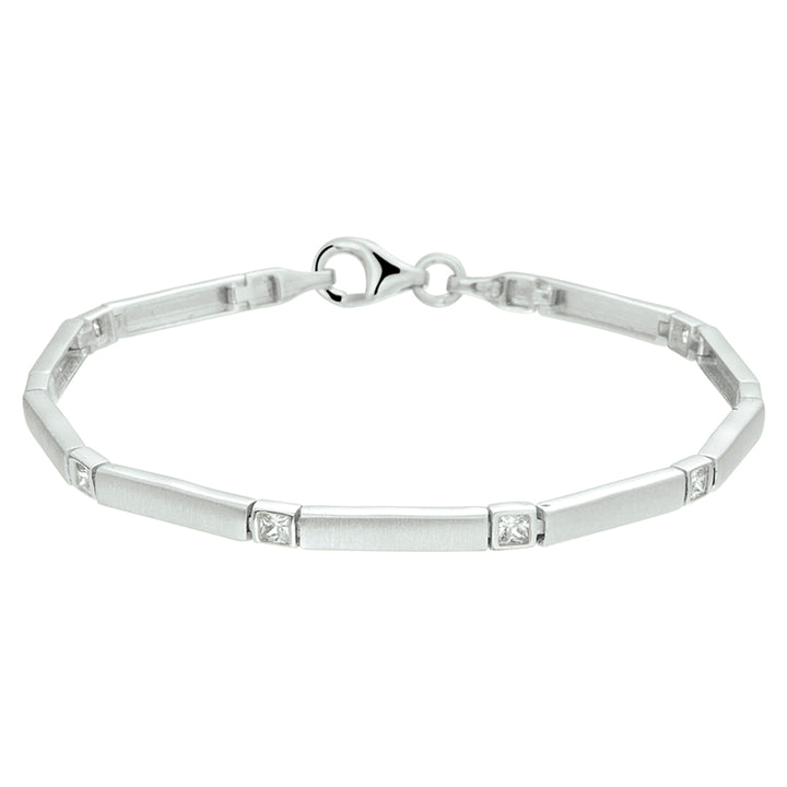 Zilveren armband zirkonia 3,3mm | 19 cm