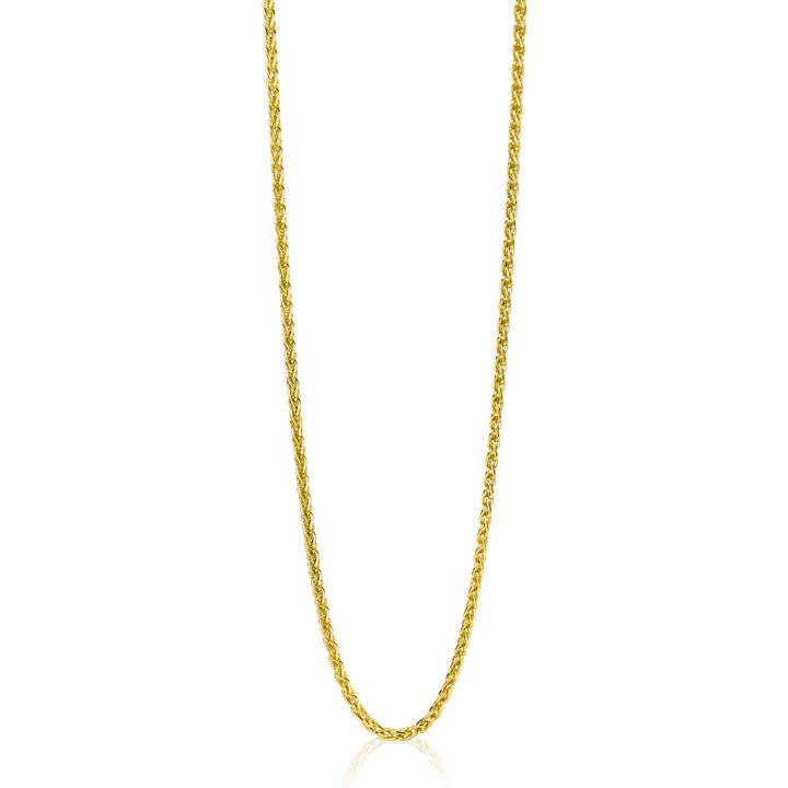 ZINZI Gold 14 krt gouden palmier collier 1.5mm breed. lengte 43cm ZGC307