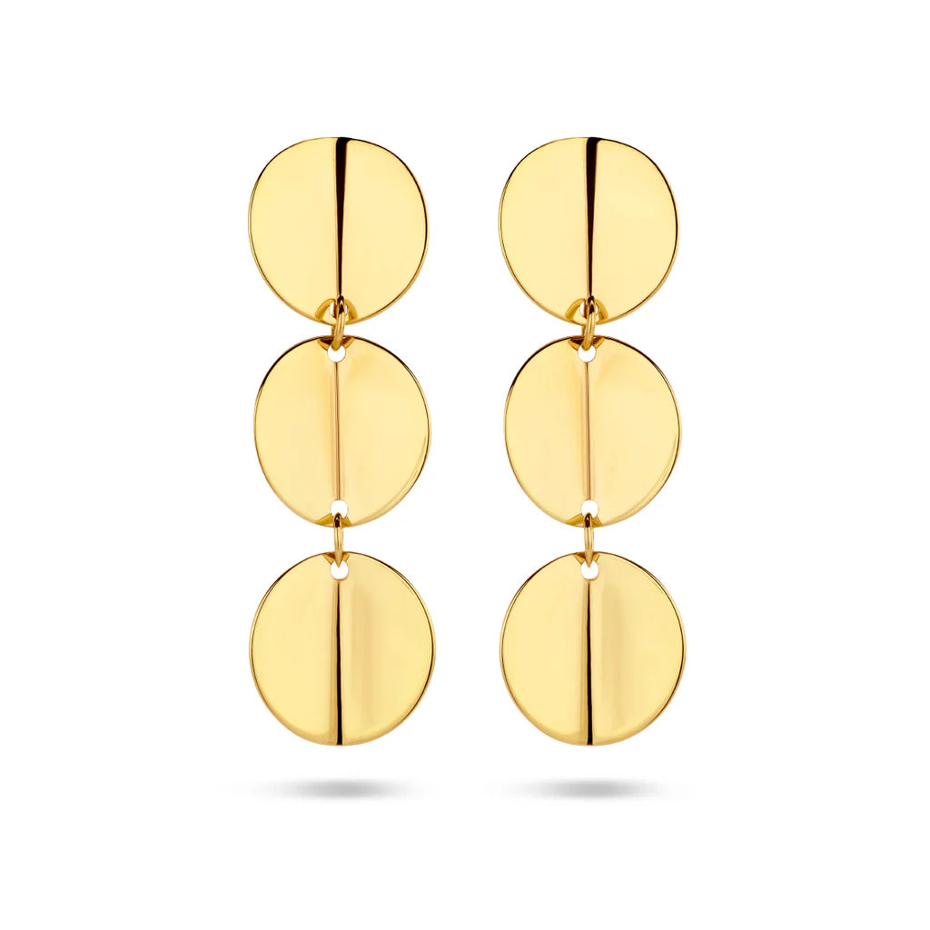 14krt geelgouden oorhangers | 3.2x9.5mm