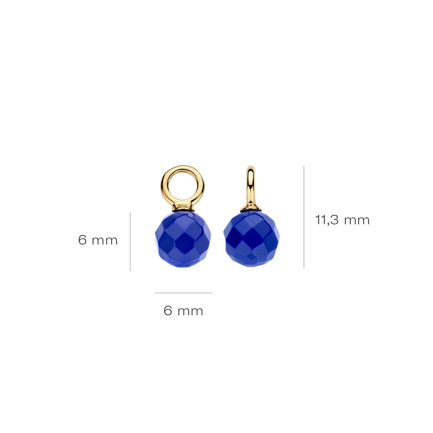 Blush Oorbelbedels 9046YLA -  Geel Goud (14k) met Lapis